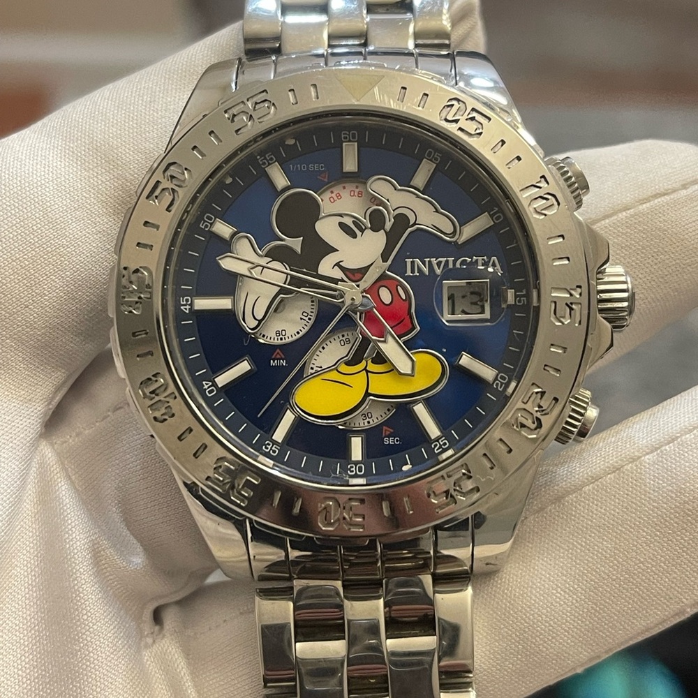 Invicta Disney Chronograph Quartz 3 Hand Blue Dial Ref 27377 47mm Men’s Watch - Picture 2 of 15